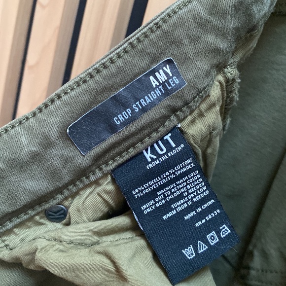 Kut From the Kloth jeans in rich army green. - Picture 6 of 9